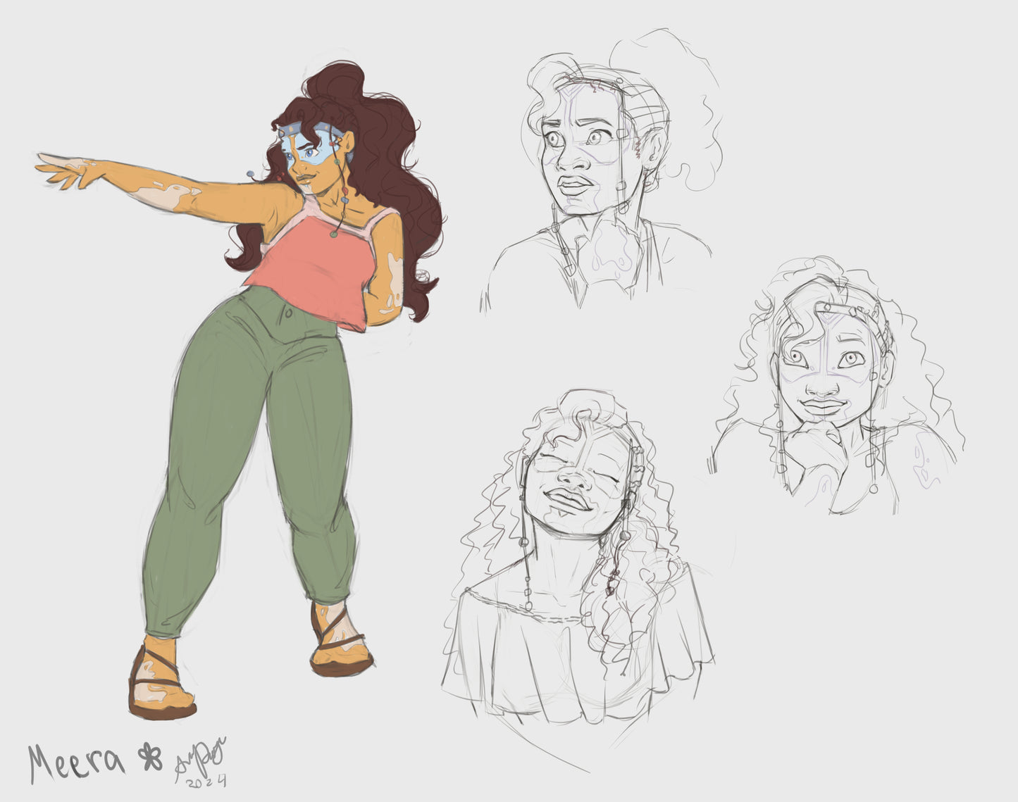 Custom Character Design Half Sheet