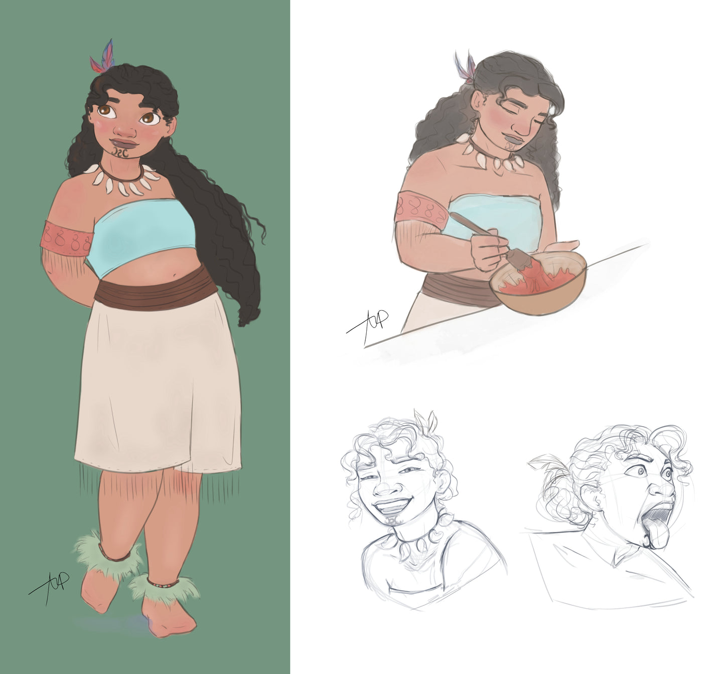 Custom Character Design Half Sheet
