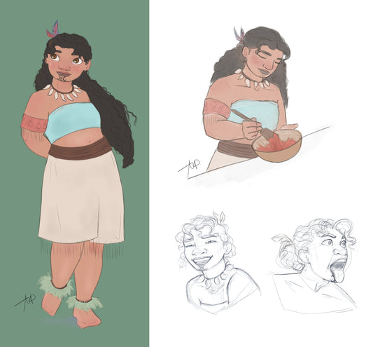 Custom Character Design Half Sheet